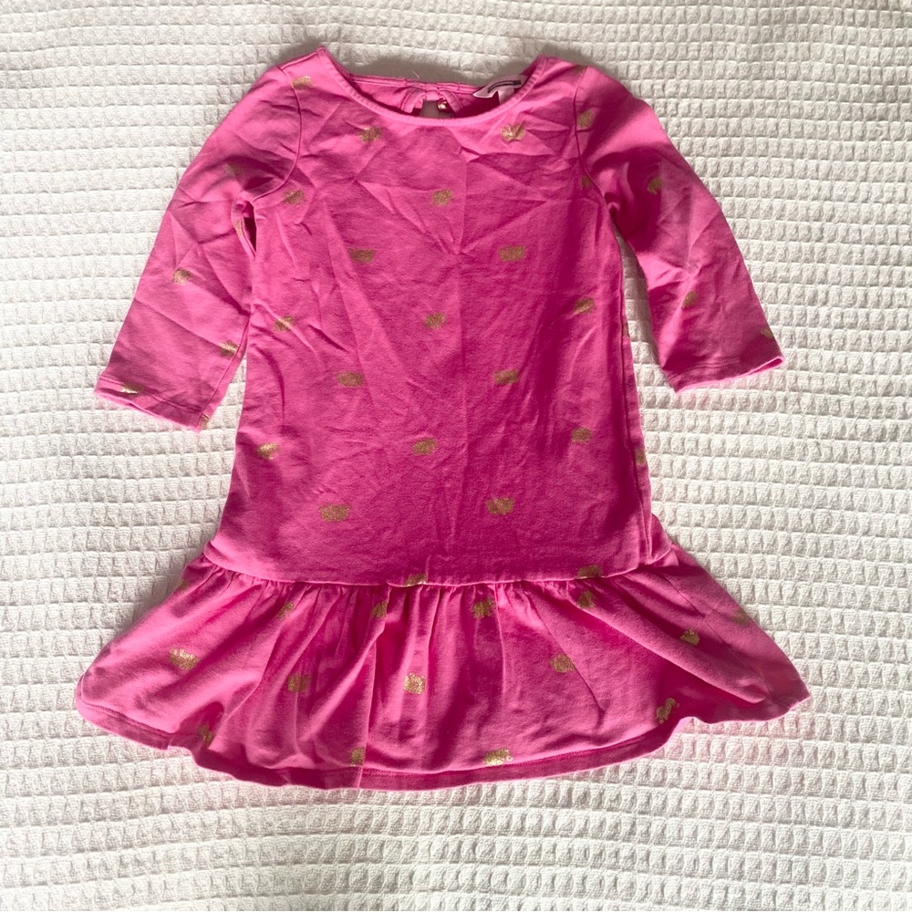 Lilly Pulitzer pink dozen gold elephant dress size Medium 6-7